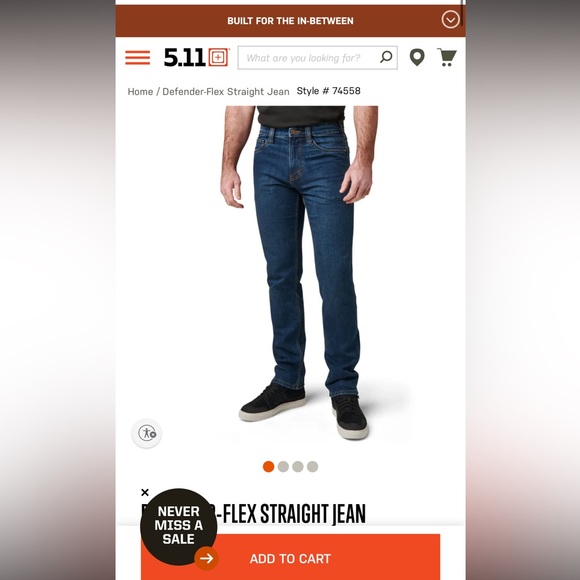 5.11 Tactical Slim Jeans - Deep Blue - Picture 1 of 3